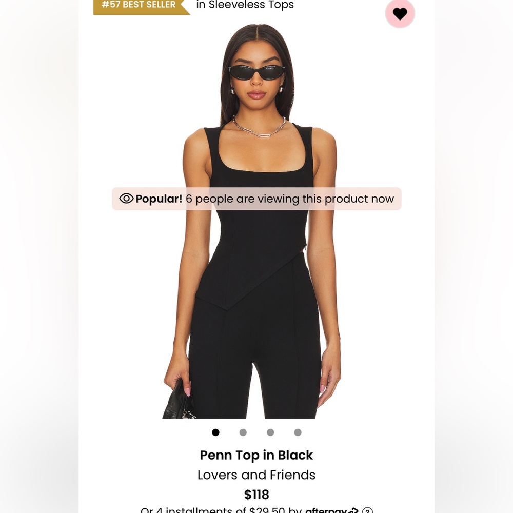Penn Top in Black - Revolve, Lovers and Friends